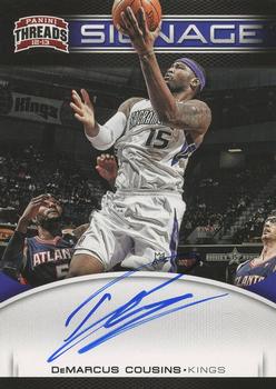 2012-13 Panini Threads - Signage #2 DeMarcus Cousins Front