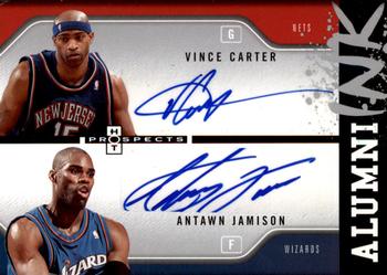 2006-07 Fleer Hot Prospects - Alumni Ink #AI-CJ Antawn Jamison / Vince Carter Front