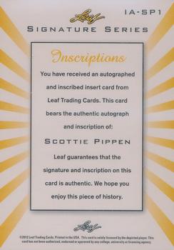 2012-13 Leaf Signature Series - Inscriptions Purple #IA-SP1 Scottie Pippen Back