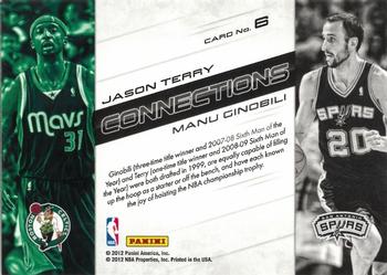 2012-13 Panini Prestige - Connections #6 Jason Terry / Manu Ginobili Back