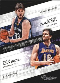 2012-13 Panini Prestige - Connections #13 Marc Gasol / Pau Gasol Front