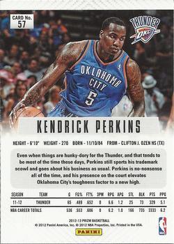 2012-13 Panini Prizm - Prizms Green #57 Kendrick Perkins Back