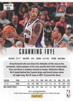 2012-13 Panini Prizm - Prizms Green #66 Channing Frye Back