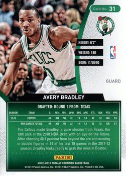 2012-13 Panini Totally Certified - Totally Blue #31 Avery Bradley Back