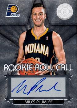 2012-13 Panini Totally Certified - Rookie Roll Call Autographs #56 Miles Plumlee Front