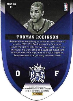 2012-13 Panini Contenders - Rookie Of The Year Contenders #15 Thomas Robinson Back