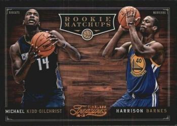 2012-13 Panini Timeless Treasures - Rookie Matchups #4 Harrison Barnes / Michael Kidd-Gilchrist Front