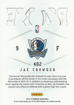 2012-13 Panini Marquee #482 Jae Crowder Back