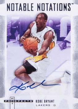 2007-08 Fleer Hot Prospects - Notable Notations Blue #NN-KB Kobe Bryant Front