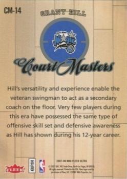 2007-08 Ultra - Court Masters #CM-14 Grant Hill Back