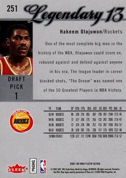 2007-08 Ultra - Retail #251 Hakeem Olajuwon Back