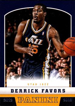 2012-13 Panini #48 Derrick Favors Front