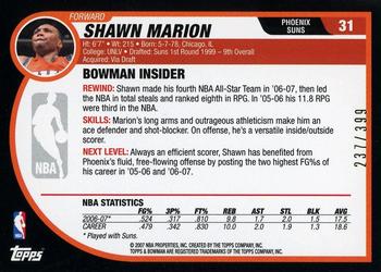 2007-08 Bowman - Bronze #31 Shawn Marion Back