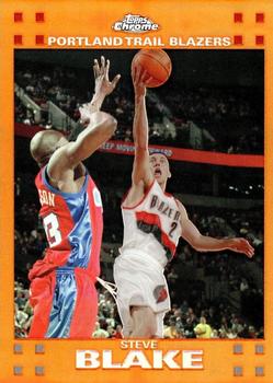 2007-08 Topps Chrome - Refractors Orange #102 Steve Blake Front