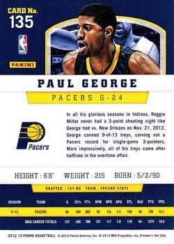 2012-13 Panini - Gold Knight #135 Paul George Back