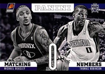 2012-13 Panini - Matching Numbers #10 Michael Beasley / Thomas Robinson Front