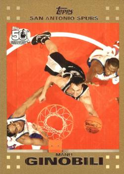 2007-08 Topps - Gold #57 Manu Ginobili Front