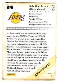 2012-13 Panini Kobe Anthology - Platinum #53 Kobe Bryant Back