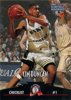 1997 Score Board Rookies #61 Tim Duncan Front