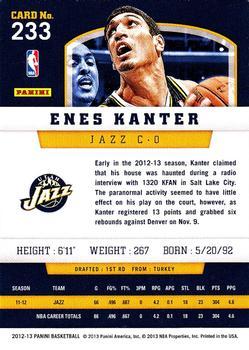 2012-13 Panini - Silver Knight #233 Enes Kanter Back