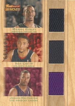 2007-08 Topps Trademark Moves - Triple Relics #TTR-CLC Mike Conley / Acie Law IV / Javaris Crittenton Front