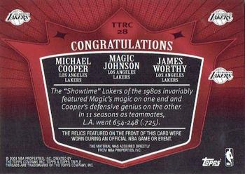2007-08 Topps Triple Threads - Relics Combos #TTRC28 James Worthy / Magic Johnson / Michael Cooper Back