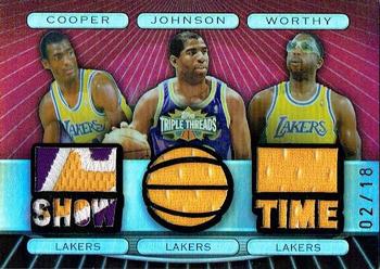 2007-08 Topps Triple Threads - Relics Combos #TTRC28 James Worthy / Magic Johnson / Michael Cooper Front