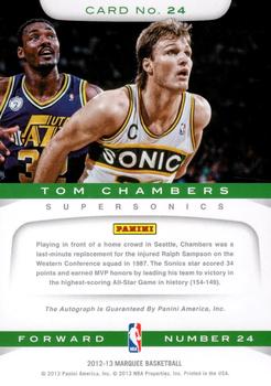 2012-13 Panini Marquee - Legends Signatures #24 Tom Chambers Back
