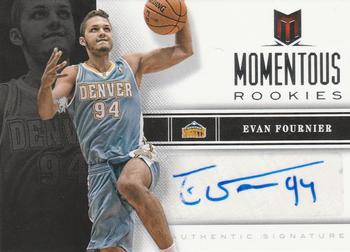 2012-13 Panini Momentum - Momentous Rookies Autographs #17 Evan Fournier Front