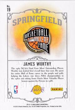 2012-13 Panini Brilliance - Springfield #19 James Worthy Back