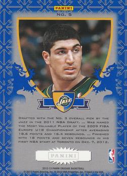 2012-13 Panini Crusade - Crusade Blue #5 Enes Kanter Back