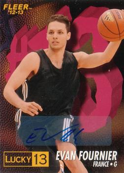 2012-13 Fleer Retro - 96-97 Lucky 13 Autographs #4 Evan Fournier Front