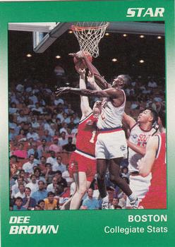 1990-91 Star Dee Brown #2 Dee Brown - Collegiate Stats Front