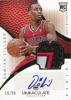 2012-13 Panini Immaculate Collection #130 Damian Lillard Front