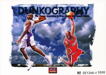 1999 Fleer/Skybox Dunkography #NNO1 Vince Carter / Lamar Odom Front