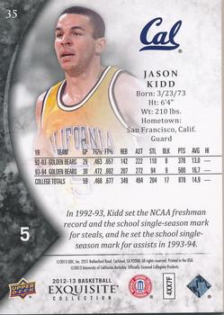 2012-13 Upper Deck Exquisite #35 Jason Kidd Back
