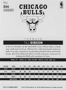 2013-14 Hoops - Red #244 Taj Gibson Back