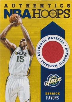 2013-14 Hoops - Authentics #31 Derrick Favors Front