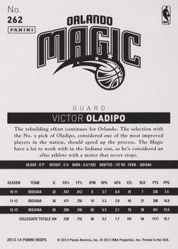 2013-14 Hoops - Blue #262 Victor Oladipo Back