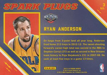 2013-14 Hoops - Spark Plugs #3 Ryan Anderson Back