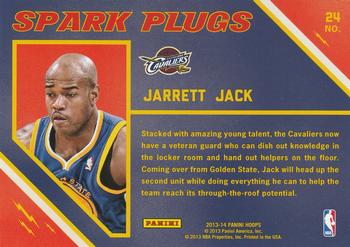 2013-14 Hoops - Spark Plugs #24 Jarrett Jack Back