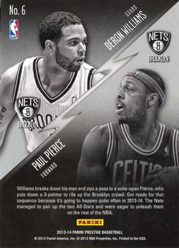 2013-14 Panini Prestige - Connections #6 Deron Williams / Paul Pierce Back