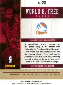 2013-14 Panini Elite #251 World B. Free Back