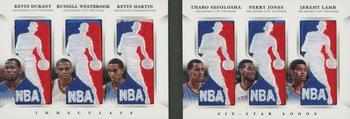 2012-13 Panini Immaculate Collection - Six Star Logos #30 Jeremy Lamb / Kevin Durant / Kevin Martin / Perry Jones / Russell Westbrook / Thabo Sefolosha Front
