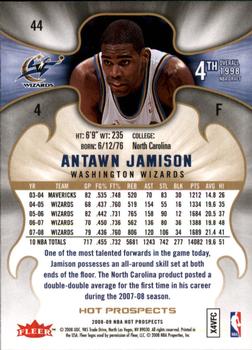 2008-09 Fleer Hot Prospects #44 Antawn Jamison Back