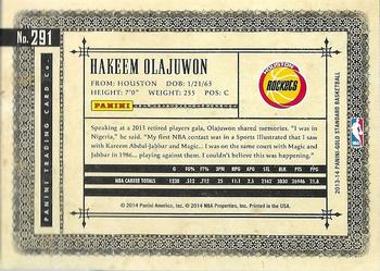 2013-14 Panini Gold Standard #291 Hakeem Olajuwon Back