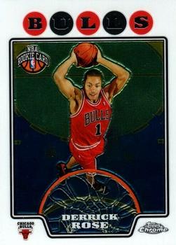 2008-09 Topps Chrome #181 Derrick Rose Front