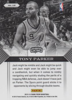 2013-14 Panini Prizm - Guard Duty #12 Tony Parker Back