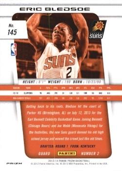 2013-14 Panini Prizm - Prizms Green #145 Eric Bledsoe Back