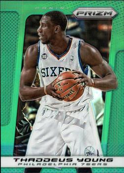 2013-14 Panini Prizm - Prizms Green #187 Thaddeus Young Front